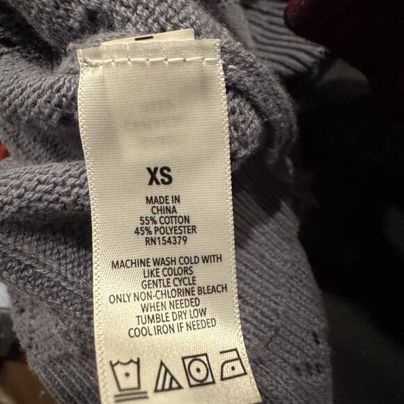 aeropostale Long Sleeve Button Front Cropped Flyaway Cardigan Grey Womens XS - Picture 7 of 9